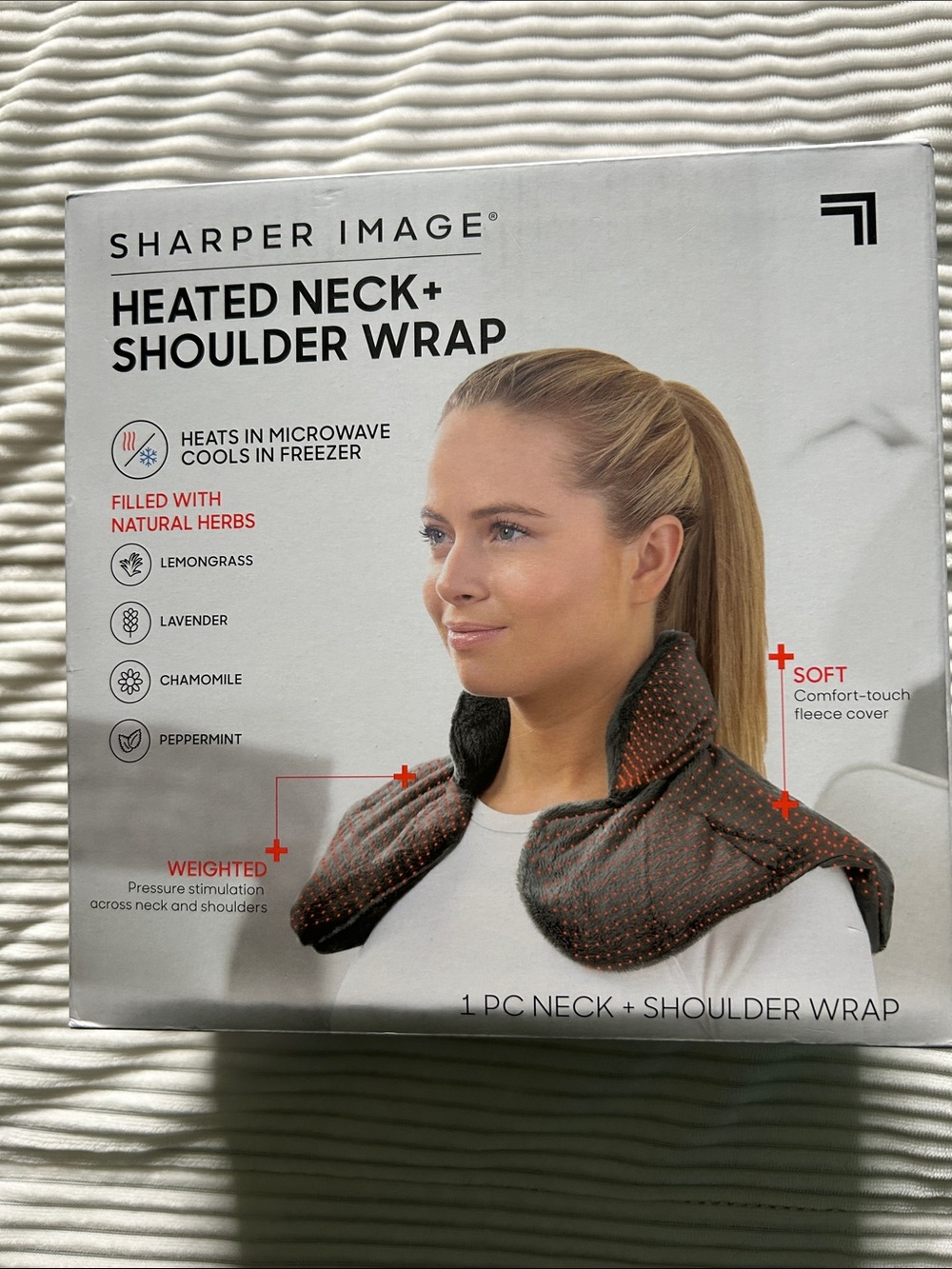 Sharper Image Gray Hot /Cold  Neck + Shoulder Wrap